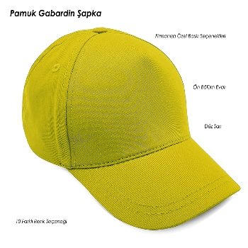 Promosyon Şapka - Pamuk - Sarı