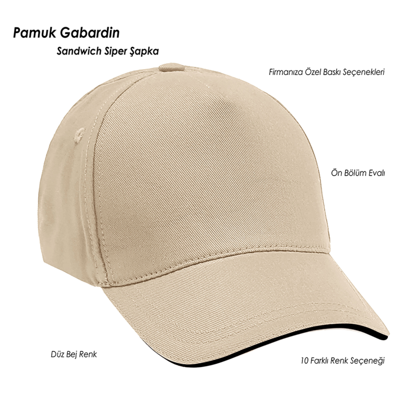 Gri Renk Pamuk Şapka