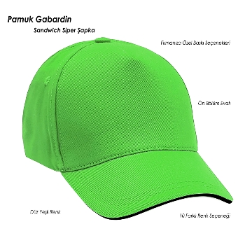 Promosyon Şapka - Pamuk - Yeşil