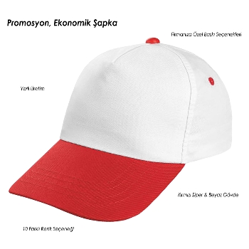 Beyaz Gövde - Kırmızı Siper Şapka