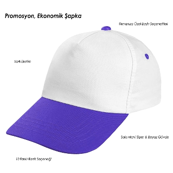 Promosyon Şapka - Saks Mavi Siper