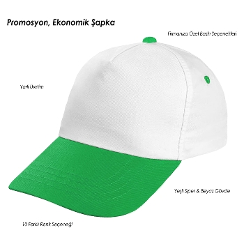 Promosyon Şapka - Yeşil Siper