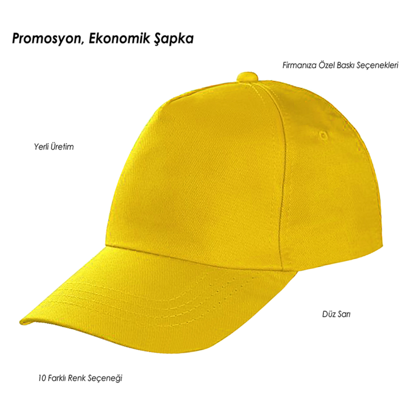 Sarı Renk Şapka 