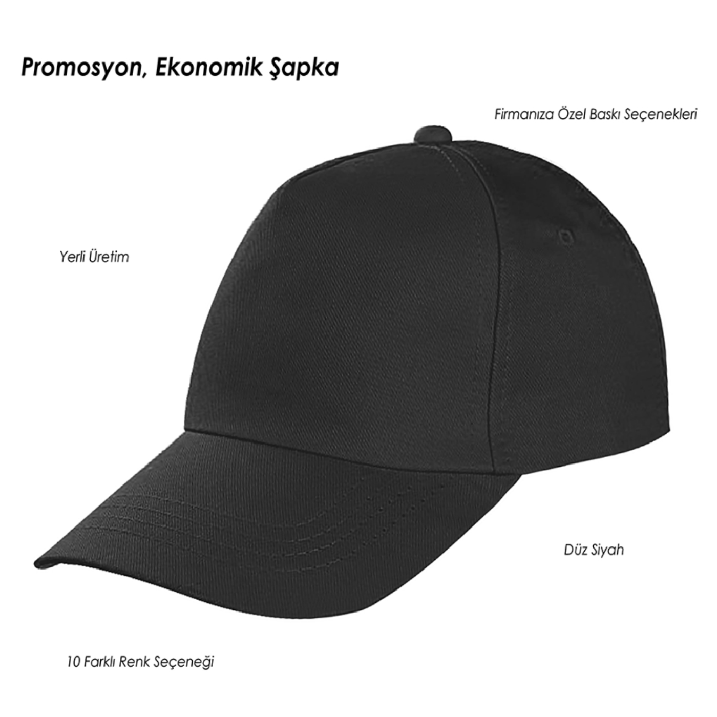 Promosyon Şapka - Siyah