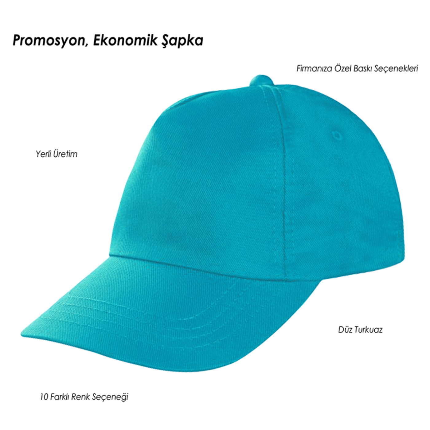 Promosyon Şapka - Turkuaz